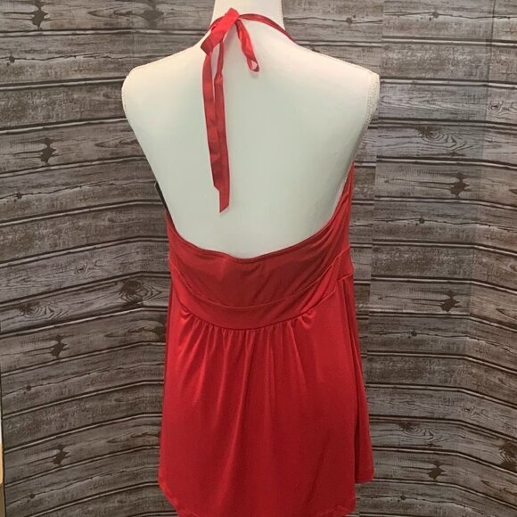 🔥🔥SALE🔥🔥STYLE & CO Bright Red Beaded Neck Sleeveless Top - Picture 5 of 5
